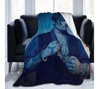 Amkong Johnny Depp Couverture en flanelle super douce et confortable pour le camping, la plage, la chambre à coucher, le salon, convient pour enfants/adultes (127 x 101,6 cm)
