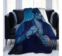 Amkong Johnny Depp Couverture en flanelle super douce et confortable pour le camping, la plage, le salon, pour enfants/adultes (152,4 x 127 cm)
