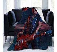 Amkong Johnny Depp Couverture en peluche avec impression 3D en agneau Décoration pour salon, chambre à coucher, dortoir, 203 x 152 cm