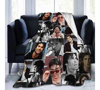 Amkong The Vampire- Diaries Couverture matelassée en flanelle polaire pour canapé, lit, canapé, couverture confortable, chaude et ultra douce - 127 x 101,6 cm