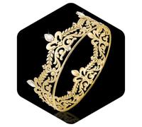 Amlaidu Couronne de roi dorée pour homme, diadème de style médiéval royal avec cristal, couronne de prince vintage pour bal, anniversaire, fête de mariage, costume d'Halloween, 1 pièce