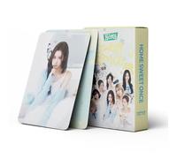 AMLHTY 55PCS Cartes TWICE 5TH FanClub HOME SWEET ONCE Photocartes HOME SWEET ONCE Nouvel Album Cartes TWICE Mini Merch Photocartes Set Kpop Greeting Card Postales pour Fans