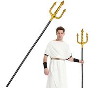 Amlisia Trident doré 152 cm, accessoire de costume pour adultes et enfants, carnaval, fête à thème, cosplay