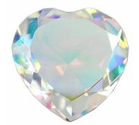 Amlong Crystal Presse-Papier Diamant en Forme de cœur, 80 mm, Aurore