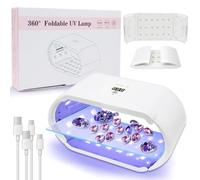 Amlope Lampe à Résine UV Double Face Lumière pour Résine avec Affichage LED 3 Minuteries 48W Lampes pour Durcissement Durcissement Rapide pour Bricolage, Fabrication de Bijoux