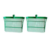 Ammboco Tête de Rechange pour Fourche à Fumier, Tête de Fourche, Râteau à Fumier de Cheval, pour Ramasser le Fumier, Élimination Stable des Déchets, Installation Facile, Facile à Utiliser, Vert, 2 Piè
