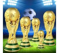 AMMICCO Trophée d'or de Football Trophée de Coupe du Monde Réplique de Coupe du Monde Collection de Souvenirs de Décorations pour Maison Bureau Cadeaux pour Fans (21cm)