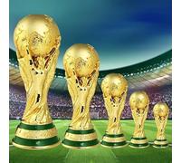 AMMICCO Trophée d'or de Football Trophée de Coupe du Monde Réplique de Coupe du Monde Collection de Souvenirs de Décorations pour Maison Bureau Cadeaux pour Fans (27cm)