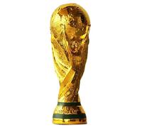 AMMICCO Trophée d'or de Football Trophée de Coupe du Monde Réplique de Coupe du Monde en Résine Collection de Souvenirs de Décorations pour Maison Bureau Cadeaux pour Fans (27CM)