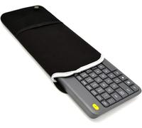 AMMKRO Étui de transport en néoprène avec pochette en maille pour clavier Logitech K400 Plus Wireless Touch TV, étui uniquement