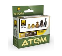 AMMO ATOM Lot de 4 peintures acryliques de 20 ml pour pinceau et aérographe
