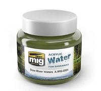 AMMO Slow River Waters Eau Acrylique 250 ML Bocaux A.MIG-2204, Multicolore