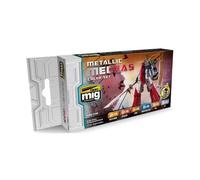 AMMO MIG-7158 Mechas Kit de peinture acrylique métallique Multicolore