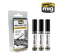 Ammo MIG-7508 Lot de pinceaux à Huile en métal Multicolore