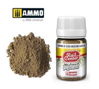 Ammo Mig R-2302 - Medium Terre - Rail Centre - Pigment 35ml Bouteille à Chenille