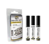 Ammo of MIG : Lot de 3 brusseurs pour tonalités de Starship (Couleur à l'huile prédiluée avec Pinceau applicateur dans Le Bouchon)