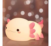 Ammonite Axolotl Veilleuse en silicone souple pour enfants, veilleuse tactile LED pour chambre d'enfant, décoration de chambre d'enfant comme cadeau de Noël ou d'anniversaire
