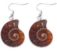 Ammonite fossile 30/40 mm avec caoutchouc (BOUCLES D'OREILLES AMMONITE)