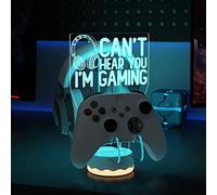 Ammonite Headphone Controller Stand Light up, 16 Couleurs de lumières LED 3D Headset Gamepad Holder, Game Controller Hanging pour Tous Les universels Gaming PC Xbox PS4 PS5 Nintendo Switch