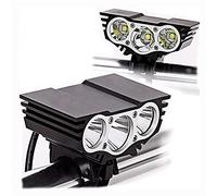 AMMZON Kit Lumière De Vélo,Lumiere Velo Rechargeable,Lampe De Vélo Avant LED Puissant 8000 Lumen avec Fonction De Batterie Externe, 4 Modes De Luminosité, Impermeable pour VTT Cycliste Camping