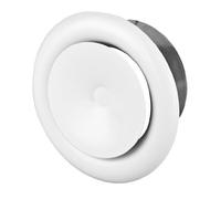 AMN Vanne à disque en métal et acier Blanc 150 mm 150 mm Diamètre de raccordement pour ventilation de salle de bain et cuisine