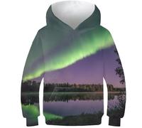 AMNOOL Une tempête magnétique 3D Sweat à Capuche imprimé garçons Filles vêtements de Sport Mode Enfants Sweat à Capuche Enfants Pulls à Capuche Pull 12-14 Ans
