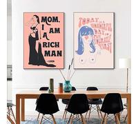 AmNooL Vintage peinture à l'huile féminisme art print aujourd'hui citation affiche et impression salon amour propre images féministes décoration d'intérieur sans cadre-30x40cmX2