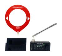 AMNVOLT V4 ATS Mini Radio with Stand & Headphone Amplifier Portable AM FM Radio Receiver 1.9inch IPS Screen for Walking Hiking Camping