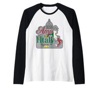Amo Italy Florence Carte dôme Citrons Raisins Graphique Vintage Manche Raglan
