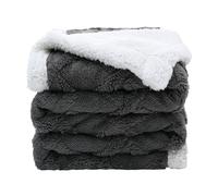 amo nenes Couverture de Canapé Douce 100x150cm, 2 Couches Polaire pour Enfants, Plaid Décoratif Polyvalent pour l'intérieur et l'extérieur, Couvre-lit en Tricot pour Aider à Mieux Dormir, Gris Foncé