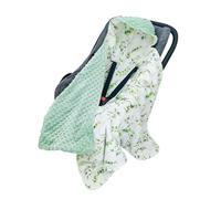 amo nenes Couverture enveloppante pour nacelle, poussette, douillet, 90 x 90 cm, 100 % coton, couverture toutes saisons, universelle pour siège auto, buggy, vert foncé