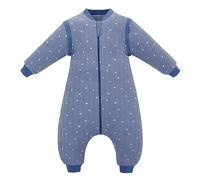 Amo nenes Gigoteuse d'hiver pour bébé en coton bio avec manches longues amovibles - Pour garçons et filles - Gris - S-80
