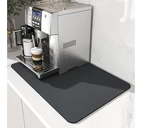 AMOAMI - Tapis de séchage absorbant en caoutchouc pour comptoir de cuisine, café, bar, machine à café, cafetière, machine à expresso, égouttoir à vaisselle