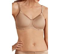 Amoena Women's Lara Satin Pocketed Seamless Wire Free T-Shirt Bra, Nude, 34AA