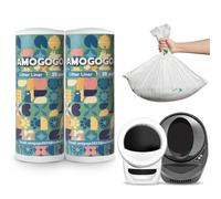 AMOGOGOPET Lot de 50 sacs à déchets compatibles avec litière Robot 4 et 3 - Sacs à déchets de rechange étanches et robustes