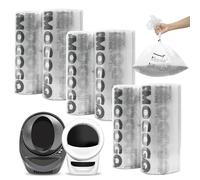 AMOGOGOPET Sacs à déchets, compatibles avec Litter Robot 4 et 3, lot de 150 sacs à litière autonettoyante, capacité de 24 à 38 litres, pré-séparés, transparents, sacs à litière de rechange pour chat