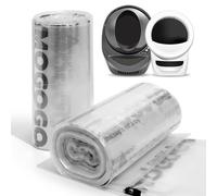 AMOGOGOPET Sacs à déchets, compatibles avec Litter Robot 4 et 3, lot de 50 sacs pour litière autonettoyante, capacité de 24 à 38 litres, pré-séparés, transparents, sacs à litière de rechange pour chat