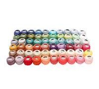 AMOHilos Lot de 60 couleurs de fil de coton perlé taille 8 pour crochet, broderie, tatouage, 5 g, 40 m par pelote, 4 ensembles disponibles (60 couleurs ensemble D)