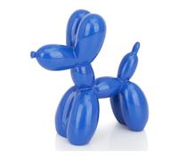 AMOIENSIS 4 inch Vibrant Blue Balloon Dog Sculpture - Small Animal Statue for Shelf and Desktop Decor, Eclectic Nick Nacks