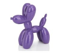 AMOIENSIS Balloon Dog Sculpture 10cm Vivid Versatile Small Decor for Shelf Desk Animal Statue Frills Home Decor Purple