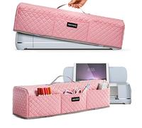 AMOIGEE Housse anti-poussière rembourrée compatible avec Cricut Maker 4, Explore 4, Cricut Maker, Maker 3, Explore 3, Explore Air 2, housse de machine pour accessoires et fournisseurs Cricut (rose)