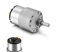 AMOKD JGB37-520 DC 6 V/12 V/24 V Moteur à Engrenages à Couple élevé Tout Moteur électrique à boîte de Vitesses en métal 7/12/22/35/45/66/107/200/320/600/960 TR/Min(319rpm,12V)