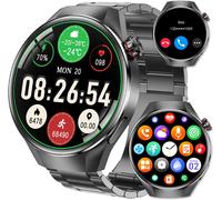 Amoled Men's Smart Watch 1.75 Inches - Bluetooth Calls, Heart Rate & Blood Oxygen - Sleep And Activity Tracking - Ip67 Waterproof - Compatible With Android Ios - Voice Assistant