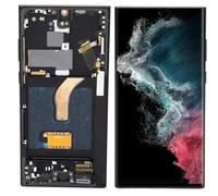 AMOLED pour S22 Ultra, écran LCD LED Numériseur à écran Tactile pour S22ultra 5G SM S908B, Remplacement D'écran LCD avec Cadre, 6,8 Pouces, 3088x1440px (Noir Mat)