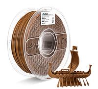 AMOLEN Filament Imprimante 3D, Filament PLA 1.75mm Noyer Bois,PLA Wood Filament Pour Imprimante 3D Avec 30% de Fibre de Bois Véritable, Filament Bois 1KG