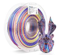 AMOLEN - Filament PLA soie de 1,75 mm pour la plupart des imprimantes 3D FDM, filament brillant multicolore changeant de couleur rapidement, bleu, rouge, vert