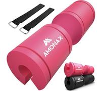 Amonax Mousse Barre Musculation Pour Hip Thrust, Coussin épais En Mousse Avec Sangles Sécurisées, Protection Renforcée Pour Exercices De Fessiers, Accessoire Essentiel De Barre Squat Et Haltérophilie