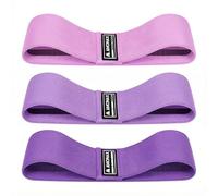 Amonax Bande de Resistance Musculation en Tissu pour Femme, Bande de Butin pour Exercice de Squat, Elastique comme équipement pour la Perte de Poids (Violet amélioré)