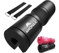 Amonax Barbell Squat Pad Manchon Mousse à Squat En Mousse Support De Nuque & Epaules Protection Pour Squats Lunges, Hip Thrusts, Haltérophilie, Coussin D'haltères, Coussin Squat (Noir - Mousse)