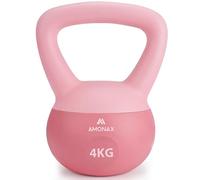 Amonax Ensemble de kettlebells de 4 kg, 6 kg, 8 kg, 10 kg, pour homme et femme, avec poignée ergonomique antidérapante, poids pour entraînement de force complet du corps